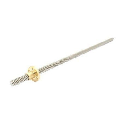 300mm Trapezoidal Single Start Lead Screw 8mm Thread 2mm Pitch Lead Screw with Copper Nut 300mm Trapezoidal Single Start Lead Screw 8mm Thread 2mm Pitch Lead Screw with Copper Nut