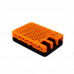 3D Printed Raspberry Pi 4 Case Black Orange