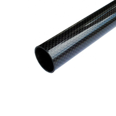 3K Roll-wrapped Carbon Fibre Tube (Hollow) 18mm(OD) x 16mm(ID) x 1000mm(L)