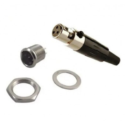 3P Mini XLR Connectors Female Plug+ Male Socket 2pcs/pair