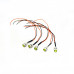 3V 5MM Yellow LED Metal Indicator Light with 20CMCable (Pack of 5)