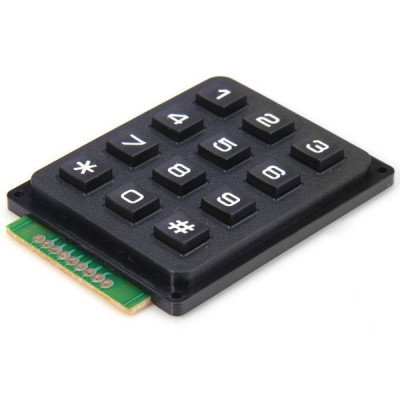 4x3 12-key Keyboard / Keypad Telephone Style - Black