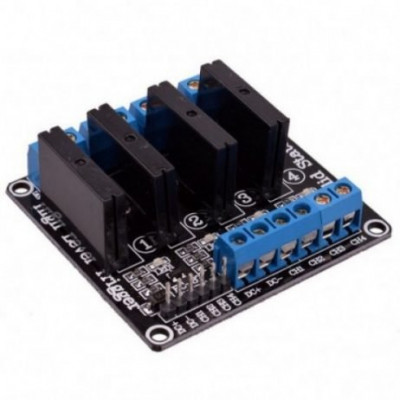 4 Channel 3-24V Relay Module Solid State High Level SSR DC Control DC with Resistive Fuse