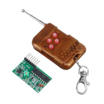 4 Channel Wireless Four Button RF Remote Control Transceiver Module (Non Locking Mode)