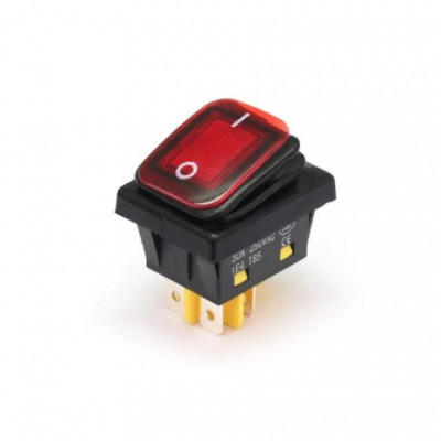 4 Pins 250V 12V UL Illuminated 30A Rocker Switch RED 4 Pins 250V 12V UL Illuminated 30A Rocker Switch RED