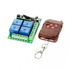 433MHz 24V 4 Channel Relay Module Wireless with RF Remote Control Switch without Battery