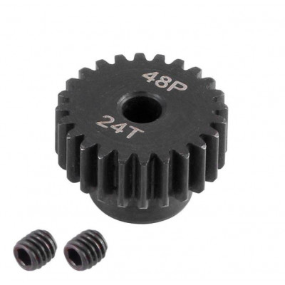 48P 24T 3.17mm Shaft Steel Pinion Gear For RC Hobby Motor Gear 1 / 10th SCT Monster