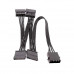 4PIN (Large) IDE 1 Input to 2 SATA Output Hard Disk Power Cord