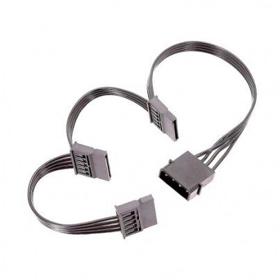 4PIN (Large) IDE 1 Input to 2 SATA Output Hard Disk Power Cord