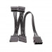 4PIN (Large) IDE 1 Input to 3 SATA Output Hard Disk Power Cord