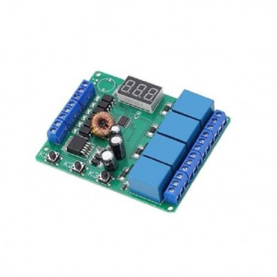 5/12/24V 4CH Relay Module Programmable Trigger Delay Time Motor Positive Reversing Controller DC6-24V