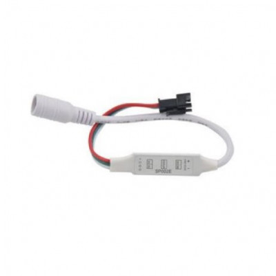 5-24V MINI 3Key LED Controller for WS2811 WS2812B LED Light Strip with White DC5.5*2.1 Jack