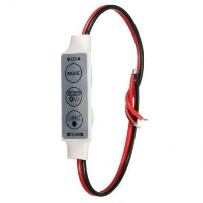 5-24V MINI 3Key LED Controller with Red+Black Cable 5-24V MINI 3Key LED Controller with Red+Black Cable