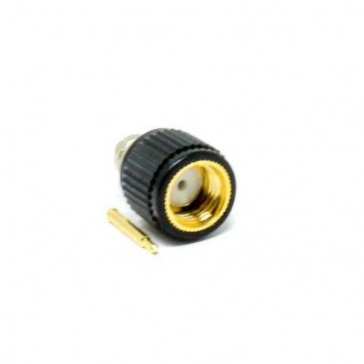 50 Ohms Male SMA Connector Black Plastic Shell Solder Type