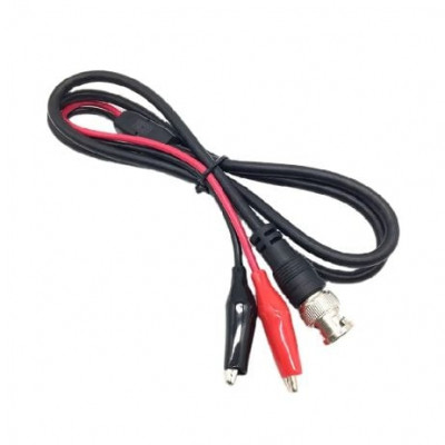 50cm BNC Male to Dual Alligator Clip Oscilloscope Test Probe Lead Cable