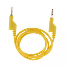 50cm Yellow Double 4mm Banana Cable 15A