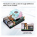 52Pi Low-Profile ICE Tower CPU Cooling Fan Super heat dissipation RGB LED Light for Raspberry Pi 5