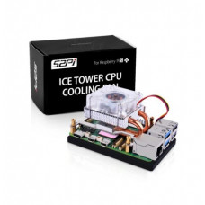 52Pi Low-Profile ICE Tower CPU Cooling Fan Super heat dissipation RGB LED Light for Raspberry Pi 5
