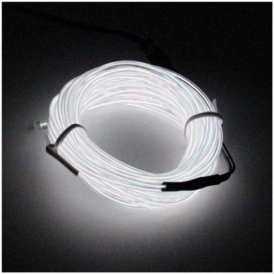 5 Meter Light Dance Party Decor Light Neon LED Lamp Flexible Rope Tube Waterproof LED Strip - Only EL Wire -WHITE