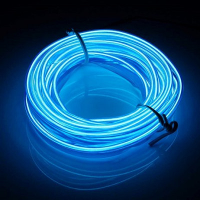 5 Meter Neon Light Dance Party Decor Light Neon LED Lamp Flexible EL Wire Rope Tube Waterproof LED Strip - Only EL Wire - BLUE 5 Meter Neon Light Dance Party Decor Light Neon LED Lamp Flexible EL Wire Rope Tube Waterproof LED Strip - Only EL Wire - BLUE
