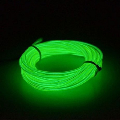 5 Meter Neon Light Dance Party Decor Light Neon LED Lamp Flexible EL Wire Rope Tube Waterproof LED Strip - Only EL Wire -GREEN 5 Meter Neon Light Dance Party Decor Light Neon LED Lamp Flexible EL Wire Rope Tube Waterproof LED Strip - Only EL Wire -GREEN