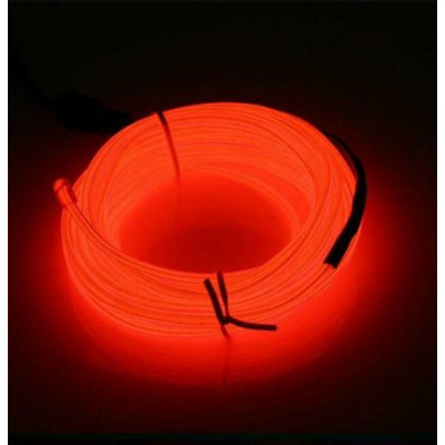 5 Meter Neon Light Dance Party Decor Light Neon LED Lamp Flexible EL Wire Rope Tube Waterproof LED Strip - Only EL Wire - RED