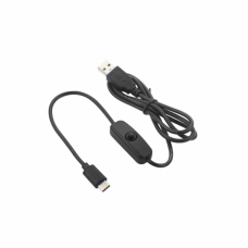 5V 3A USB to Type C Cable With ON/OFF Switch Power Control for Raspberry Pi 4B (1.5 Meter Black)