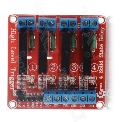 4 Channel 5V SSR G3MB-202P Solid State Relay Module (High Level Trigger)