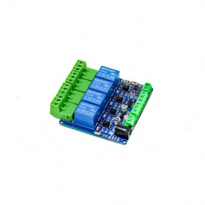 5V Modbus RTU 4 Channels Relay Module Optocoupler RS485 MCU for Arduino