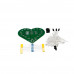 5V USB DIY Colorful LED Kit Heart Shape Light Control Kit Green PCB