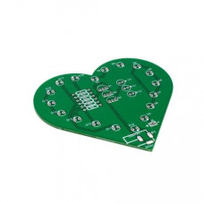 5V USB DIY Colorful LED Kit Heart Shape Light Control Kit Green PCB