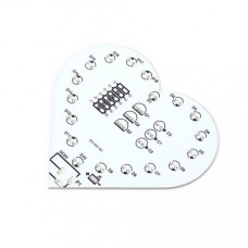 5V USB DIY Colorful LED Kit Heart Shape Light Control Kit White PCB