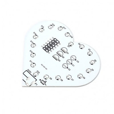 5V USB DIY Colorful LED Kit Heart Shape Light Control Kit White PCB 5V USB DIY Colorful LED Kit Heart Shape Light Control Kit White PCB