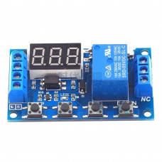 6-30V 1-Channel Power Relay Module with Adjustable Timing Cycle
