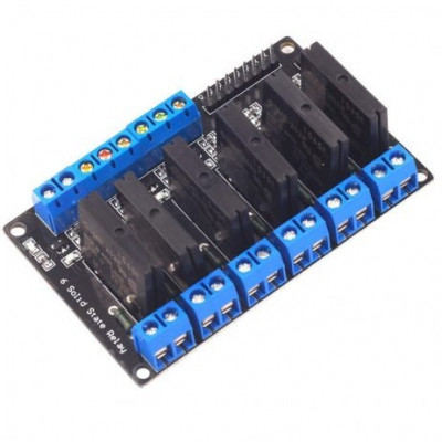 6 Channel 24V Relay Module Solid State Low Level SSR DC Control 250V 2A with Resistive Fuse