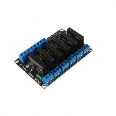 6 Channel 3-24V Relay Module Solid State Low Level SSR DC Control DC with Resistive Fuse