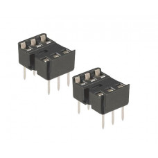 6 Pin IC Base (DIP) - 2 Pieces Pack