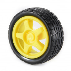 65mm Robot Wheel for BO Motors (Yellow)