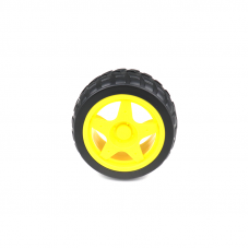 65mm Robot Wheel Grade B for BO Motors (Yellow)