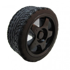 65mm Rubber Tyre Wheel for BO Motors-Black