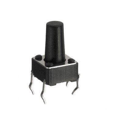 6x6x11mm Tactile 4 Pin Push Button Switch - 5 Pieces Pack