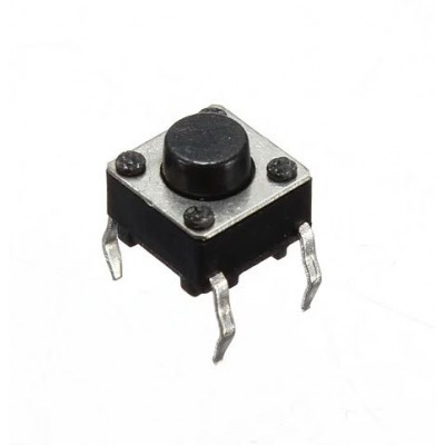 6x6x4.3mm Tactile 4 Pin Push Button Switch - 5 Pieces Pack