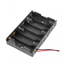 6xAA Battery Holder - Black - Good Quality