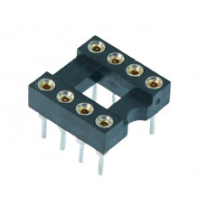 8 Pin Machined IC Base/Socket (Round Holes) 