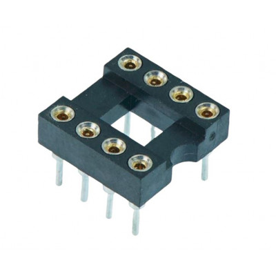 8 Pin Machined IC Base/Socket (Round Holes) 