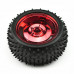 85MM Large Robot Smart Car Wheel - 38MM Width Surface Red/Pink