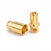 8mm Gold Plated Bullet Connector Female