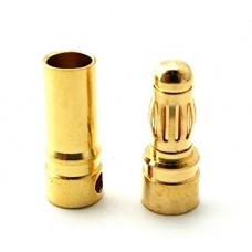 PolyMax 3.5mm Gold Male-Female Connectors 1 PAIR - 2 Pieces Pack