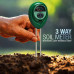 3 Way Soil Meter For Moisture, Light Intensity and pH Testing Meter