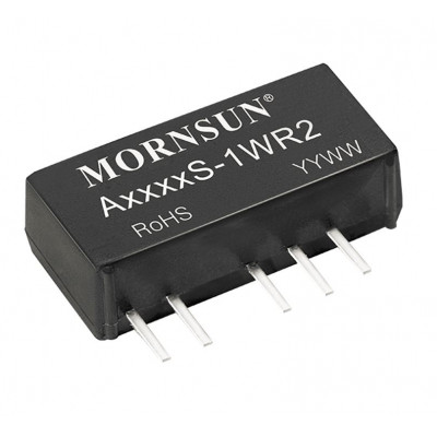 A0303S-1WR2 Mornsun 3.3V to ±3.3V DC-DC Converter 1W Power Supply Module - Ultra Compact SIP Package
